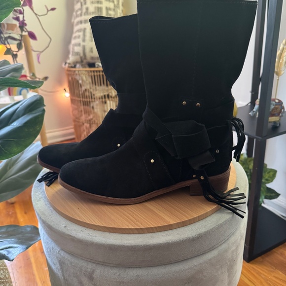 Western Suede Boots - Picture 2 of 3